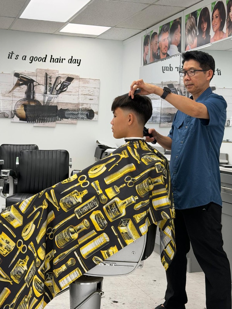 Master barber haircut — precision styling at Tom's Barber